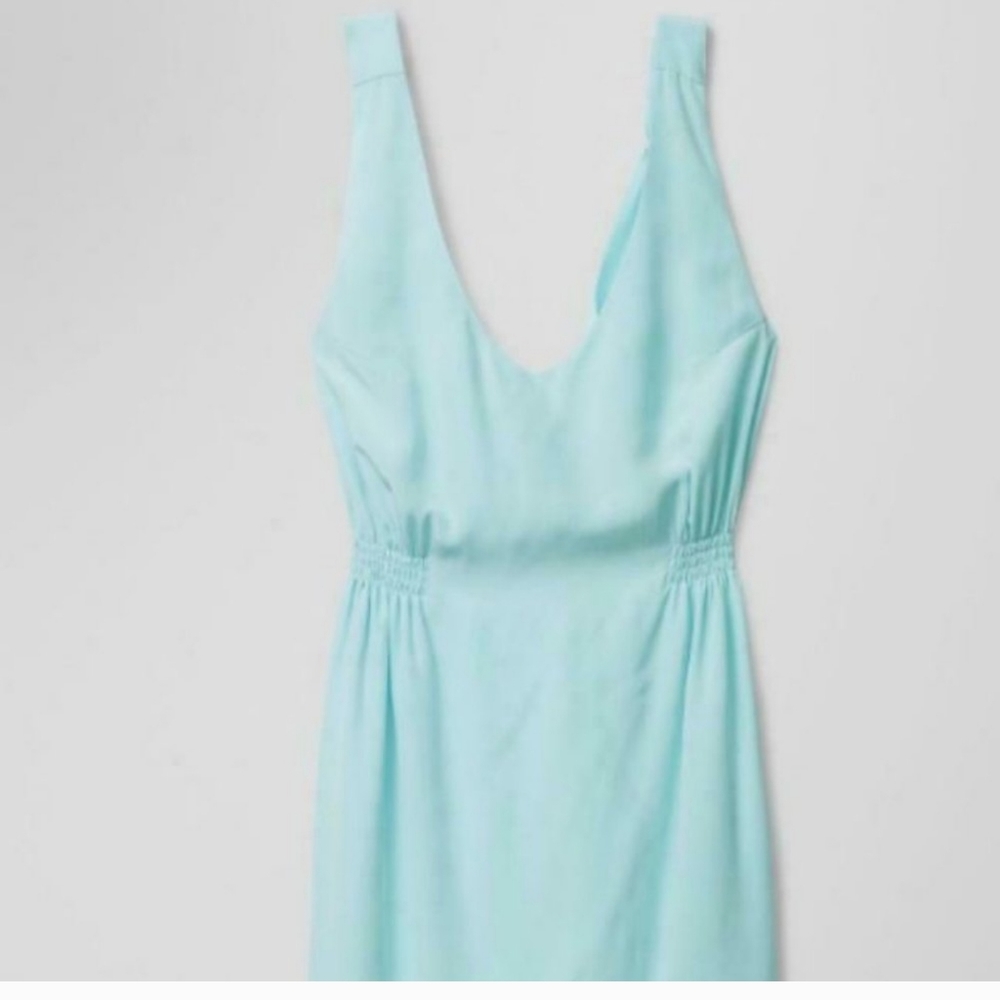 Aritzia | Denton sleeveless silk mint blue dress